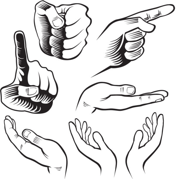 Gestures 01 - vector material