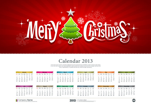 2013 Calendar Design 01 - vector material