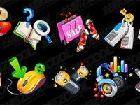 3D texture icon series vector material -6