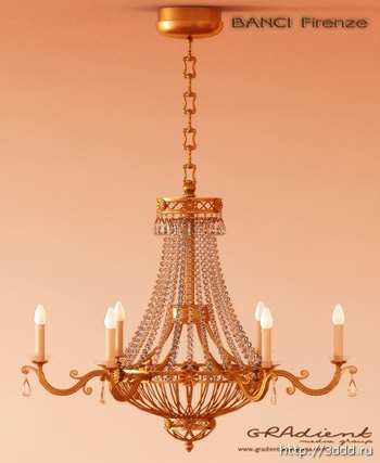 Gorgeous European-style chandeliers 3D model