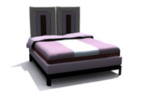 Modern simple personality double bed