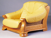 European leather cushion sofa 3D model