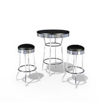 The black casual dining tables and chairs combination