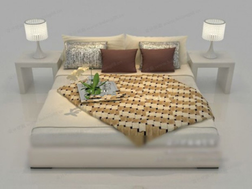 Simple bed 3d model