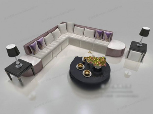 Right angle corner sofa 3d models