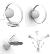 The fashion personality lamps 3D models