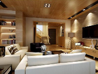 Modern stylish minimalist living room 3D model