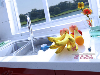 bright natural scenery kitchen model