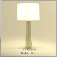 3D model of transparent cylindrical base table lamp