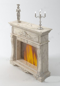 European fireplace model