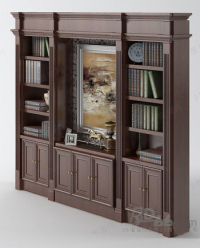 Wood portfolio bookcase model