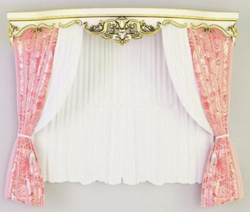 Cute pink curtains 3d models