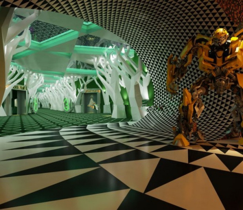 Creative fashion model 3D cinema