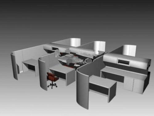 Multiplayer office 3d models
