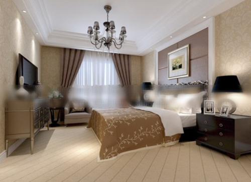 Hotel Double Bedroom 3d model