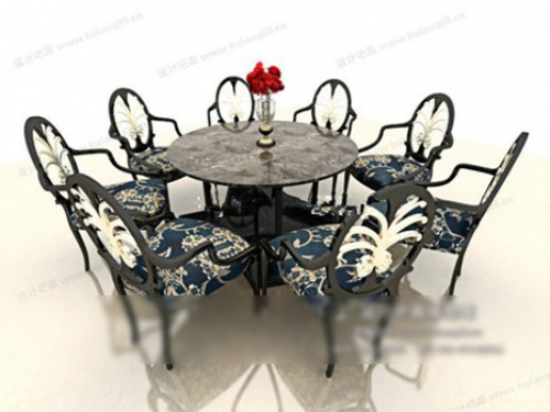 Dining table 3d model portfolio