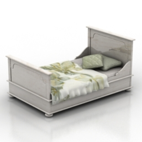 white bed 3D models