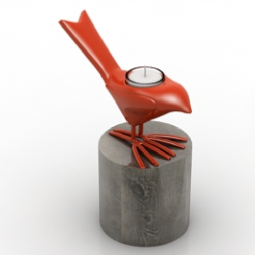 Red bird alarm clock model