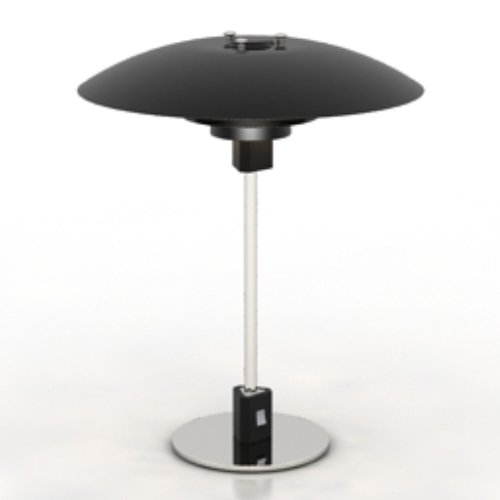 black elegant table lamp 3D models