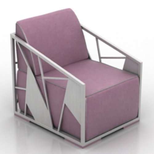Pink Armchair 3D models