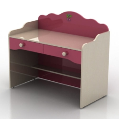 Pink Children desk 3D models