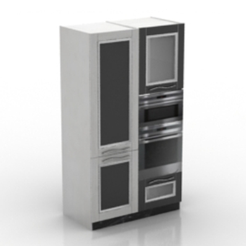 black and white cabinet model