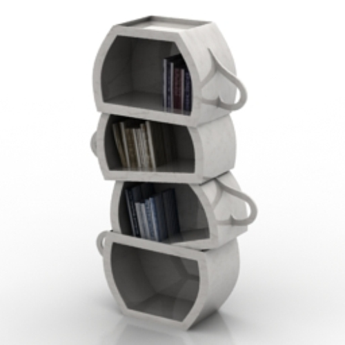 creative cup bookcase model