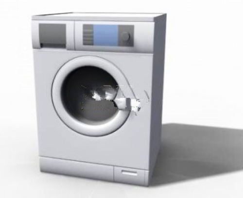 3d model of drum type washing machine