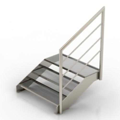 Modern spiral staircase model