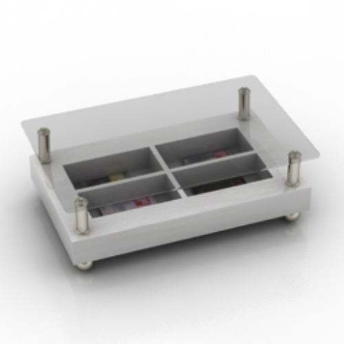 European white glass table model