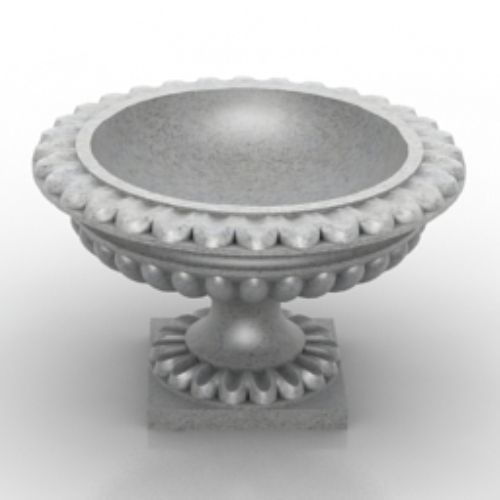 white porcelain flower-shaped model