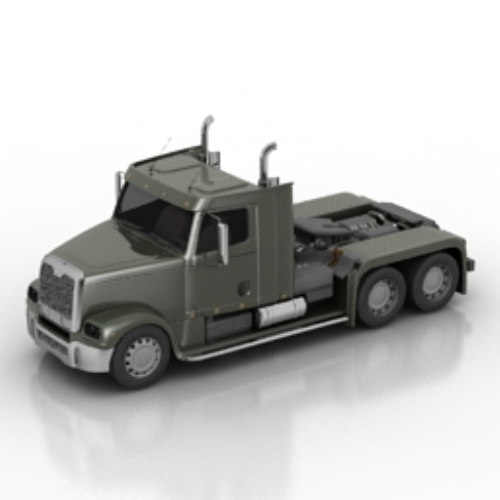 green large truck cab 3D models