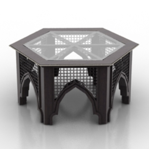 Transparent retro chair model