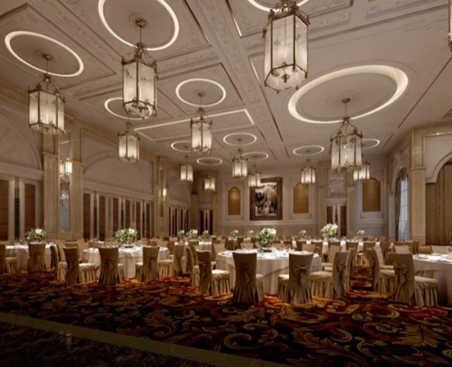 Continental hotel banquet hall 3d models