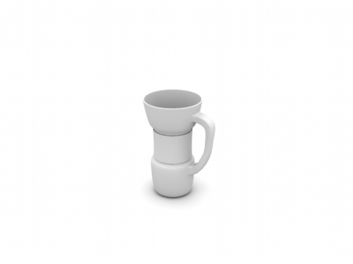 White cup 3D model