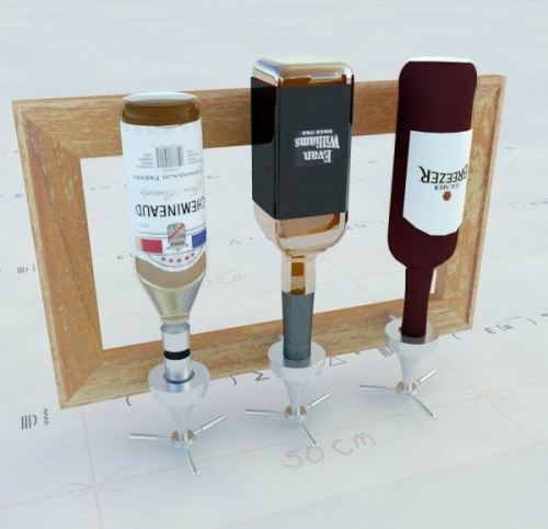 Metal wine racks 3D model