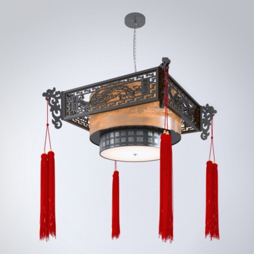 Chinese-style chandeliers 3D model