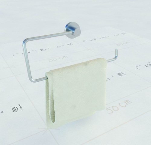 Metal towel rack in 3D 