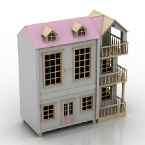 Pink romantic villa model
