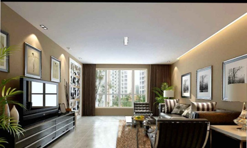 Simple, comfortable and modern living room 3D models