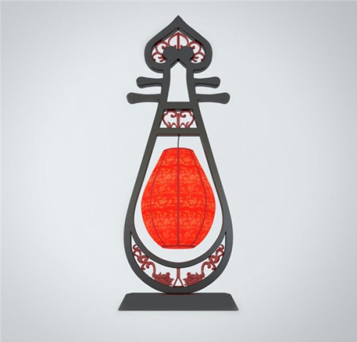 classical lute shape creative lighting 3D models