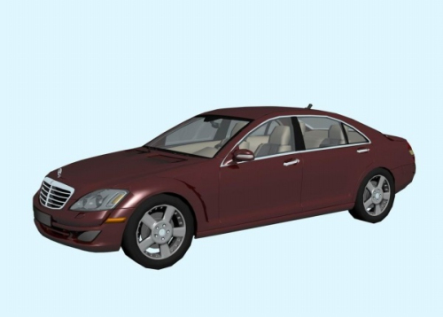 3d dark red Mercedes models