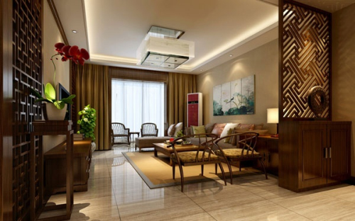 Vintage Chinese style living room 3D models