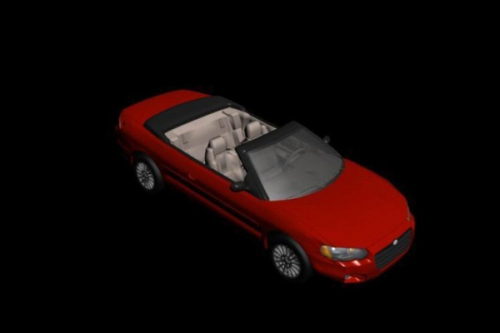 Red sports car 3D model
