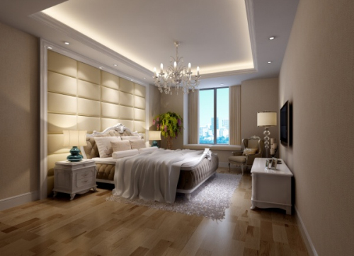 Warm bedroom 3D model