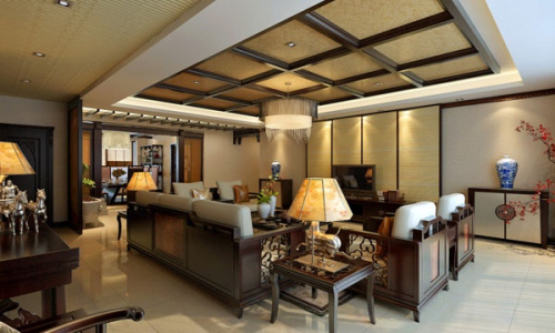 Exquisite Chinese style living room 3d model