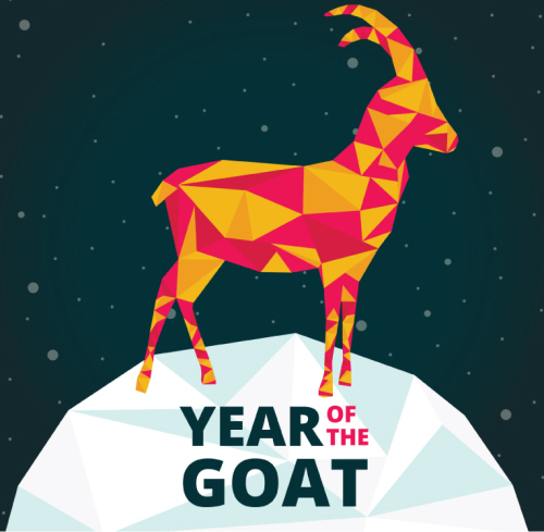 2015 Snow goat vector material