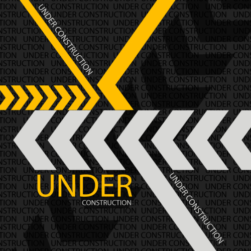 Construction warning tape background vector material