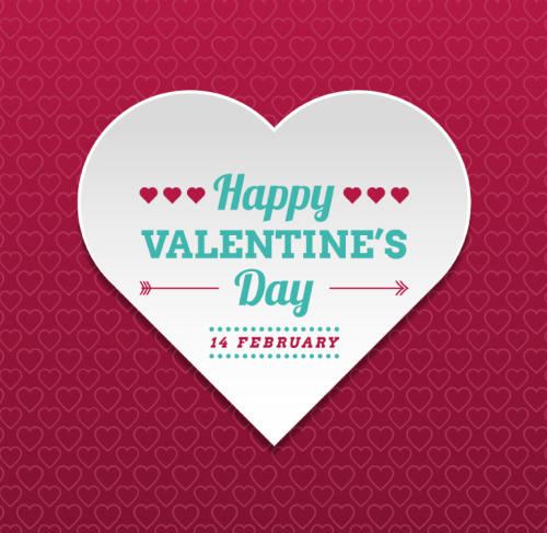 Valentine love white vector material