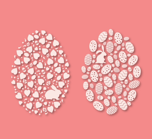 2 egg white combination of vector material